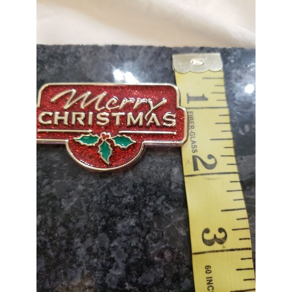 Vintage Christmas Brooch Pin Lot of 5 Santa, ear Tree, Dangeling Cow - Picture 14 of 15